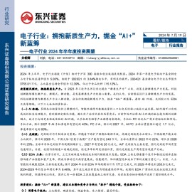 电子行业2024年半年度投资展望：拥抱新质生产力，掘金“AI+”新蓝筹