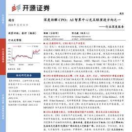通信行业深度报告：深度拆解CPO，AI智算中心光互联演进方向之一