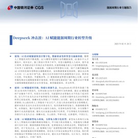 能源周期行业DeepSeek冲击波：AI赋能能源周期行业转型升级