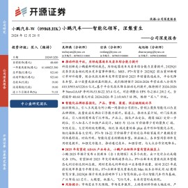 小鹏汽车研究报告：智能化领军，涅槃重生