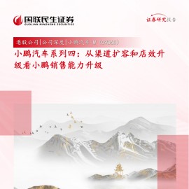 小鹏汽车研究报告：从渠道扩容和店效升级看小鹏销售能力升级