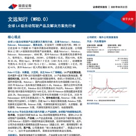 文远知行研究报告：全球L4级自动驾驶产品及解决方案先行者
