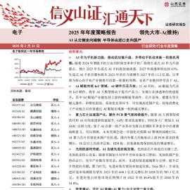 电子行业2025年年度策略报告：AI从云侧走向端侧，半导体由进口走向国产