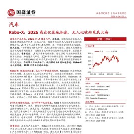 汽车行业Robo_X：2026商业化落地加速，无人化驶向星辰大海
