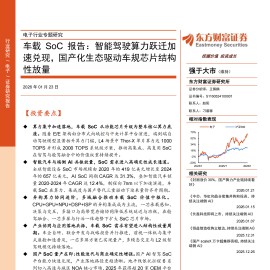 车载SoC报告：智能驾驶算力跃迁加速兑现，国产化生态驱动车规芯片结构性放量