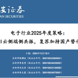 电子行业2025年度策略：AI云侧端侧共振，复苏加持国产替代