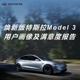 焕新版特斯拉Model 3用户画像及满意度报告