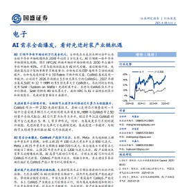 电子行业深度报告：AI需求全面爆发，看好先进封装产业链机遇