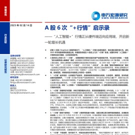 A股6次“+行情”启示录：“人工智能+”行情正从硬件端迈向应用端，开启新一轮增长机遇
