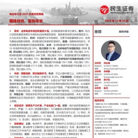 电动车行业2025年度投资策略：藏锋敛锐，蓄势待发