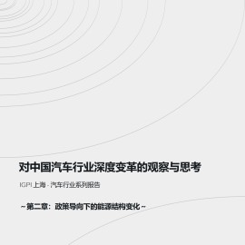 对中国汽车行业深度变革的观察与思考（第二章）：政策导向下的能源结构变化