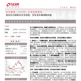 杭叉集团研究报告：电动化与国际化交互促进，叉车龙头增添新动能