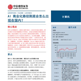 AI系列专题报告：AI商业化路径到底会怎么出现在国内？