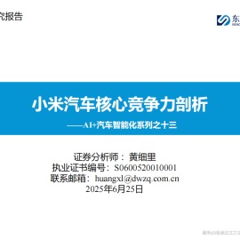 AI+汽车智能化系列专题报告：小米汽车核心竞争力剖析