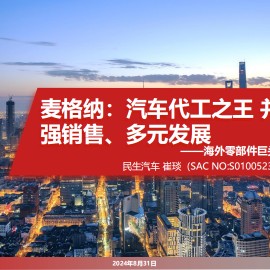 汽车行业海外零部件巨头系列二：麦格纳，汽车代工之王，并购、强销售、多元发展