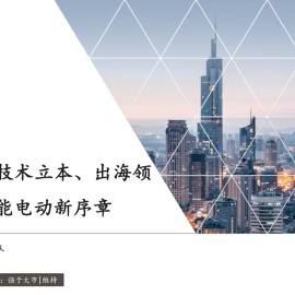 奇瑞汽车专题报告：技术立本、出海领航，开启智能电动新序章