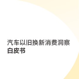 汽车行业：汽车以旧换新消费洞察白皮书