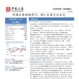 兆易创新研究报告：存储业务砥砺前行，MCU业务方兴未艾