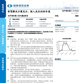 地平线机器人研究报告：智驾解决方案龙头，驶入成长的快车道
