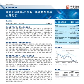 储能行业全球观察中东篇：能源转型带动大储需求