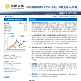 华勤技术研究报告：平台型智能硬件ODM龙头，深度受益AI浪潮