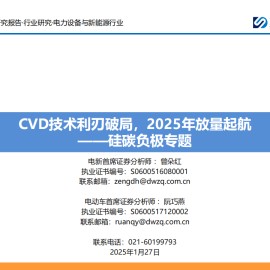 锂电池行业硅碳负极专题：CVD技术利刃破局，2025年放量起航