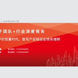 电子行业分析报告：智驾步入平价放量时代，智驾产业链迎业绩高增期