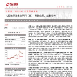 比亚迪研究报告：科技焕新，成长起舞