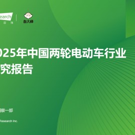 2025年中国两轮电动车行业研究报告