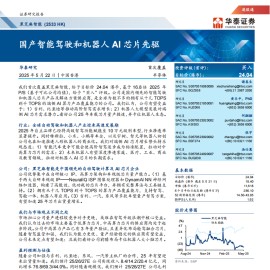 黑芝麻智能研究报告：国产智能驾驶和机器人AI芯片先驱