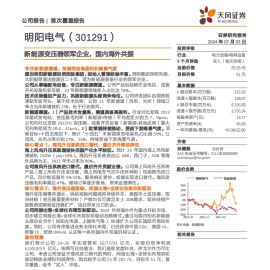 明阳电气研究报告：新能源变压器领军企业，国内海外共振