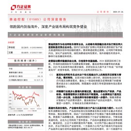 雅迪控股研究报告：领跑国内剑指海外，深度产业链布局构筑竞争壁垒