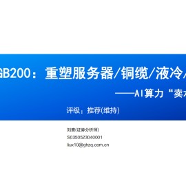 AI算力产业专题报告：NVIDIA GB200，重塑服务器铜缆液冷HBM价值