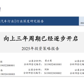 新能源汽车行业2025年投资策略报告：向上三年周期已经逐步开启