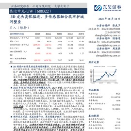 奥比中光研究报告：3D龙头高歌猛进，多传感器融合筑牢护城河壁垒