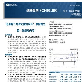 速腾聚创研究报告：迅速腾飞的激光雷达巨头-聚智驾之势，创感知先河