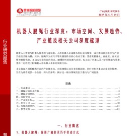 机器人腱绳行业深度分析：市场空间、发展趋势、产业链及相关公司深度梳理