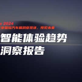 整车智能体验趋势深度洞察报告