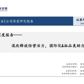 柳工研究报告：混改释放经营活力，国际化&拓品类助力成长