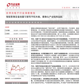 光学光电子行业深度报告：智能影像设备放量与智驾平权共振，摄像头产业链再起航