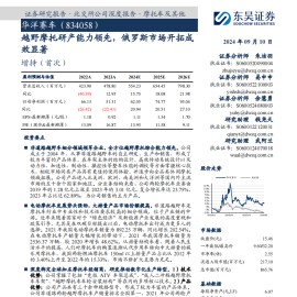 华洋赛车研究报告：越野摩托研产能力领先，俄罗斯市场开拓成效显著