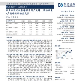 林泰新材研究报告：乘用车湿式纸基摩擦片国产先锋，混动放量+产能释放驱动高成长
