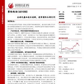 赛轮轮胎研究报告：全球化叠加技术创新，进军国际头部行列