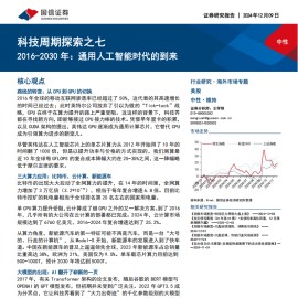 科技周期探索专题：2016~2030年，通用人工智能时代的到来