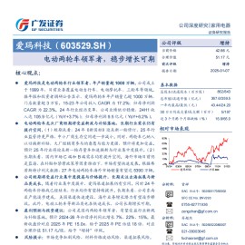 爱玛科技研究报告：电动两轮车领军者，稳步增长可期