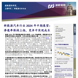 新能源汽车行业2024年中期展望：渗透率保持上扬，竞争中实现成长