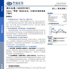 浙江仙通研究报告：从本土“草根”到龙头企业，引领汽车密封条国产替代