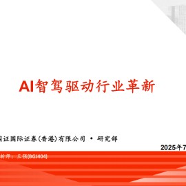 AI智驾行业专题报告：AI智驾行业驱动行业革新