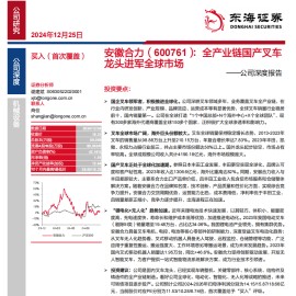 安徽合力研究报告：全产业链国产叉车龙头进军全球市场
