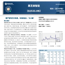 黑芝麻智能研究报告：国产智驾芯片新星，布局机器人“大小脑”